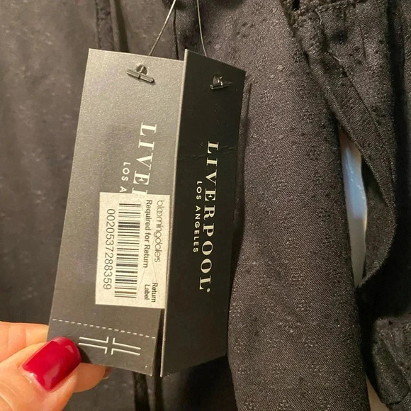 Liverpool women’s black BoHo Viscose long sleeve tassel oversized, comfortable S - Picture 2 of 11